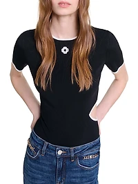 Openwork Knit Bodysuit