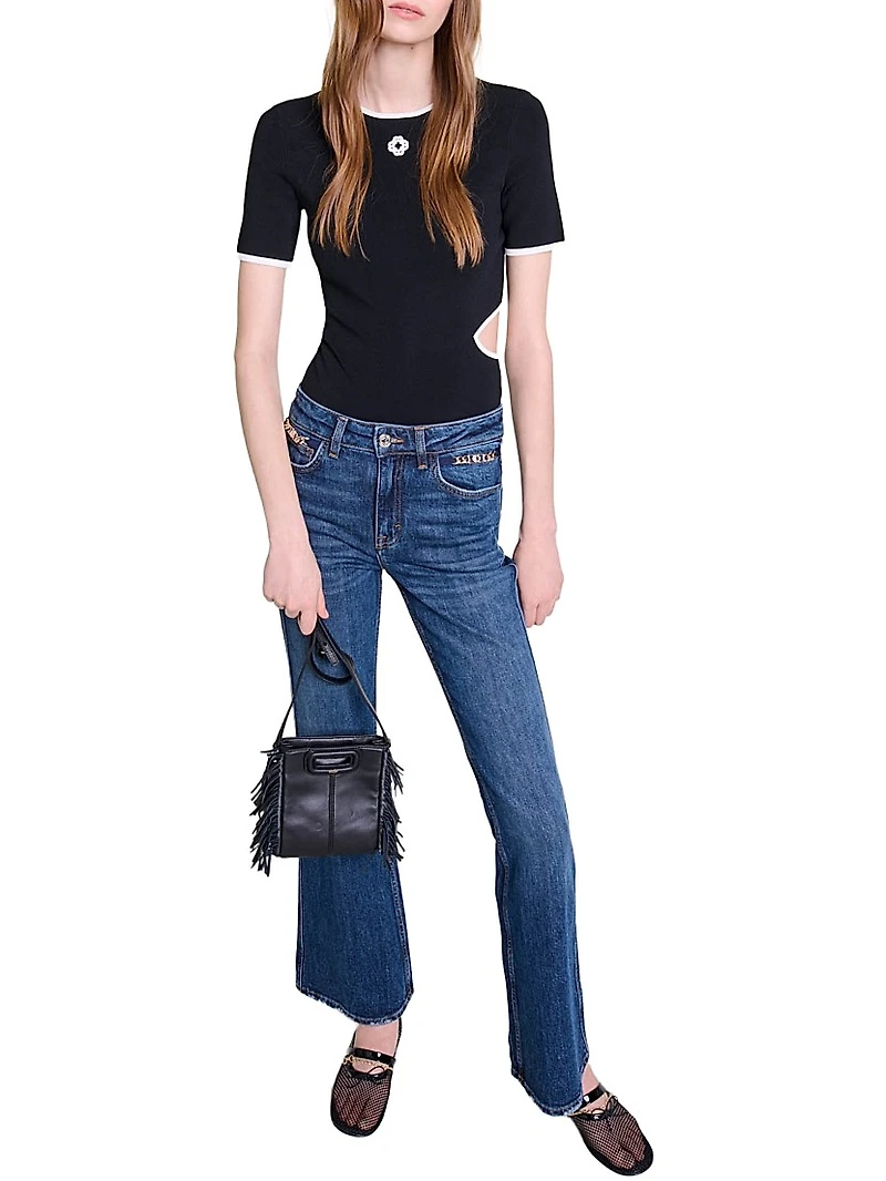 Openwork Knit Bodysuit