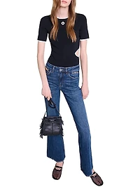 Openwork Knit Bodysuit