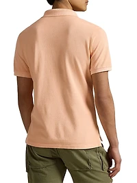 Classic-Fit Mineral-Dyed Mesh Polo Shirt