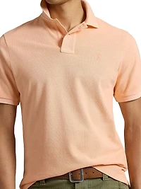 Classic-Fit Mineral-Dyed Mesh Polo Shirt