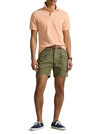 Classic-Fit Mineral-Dyed Mesh Polo Shirt