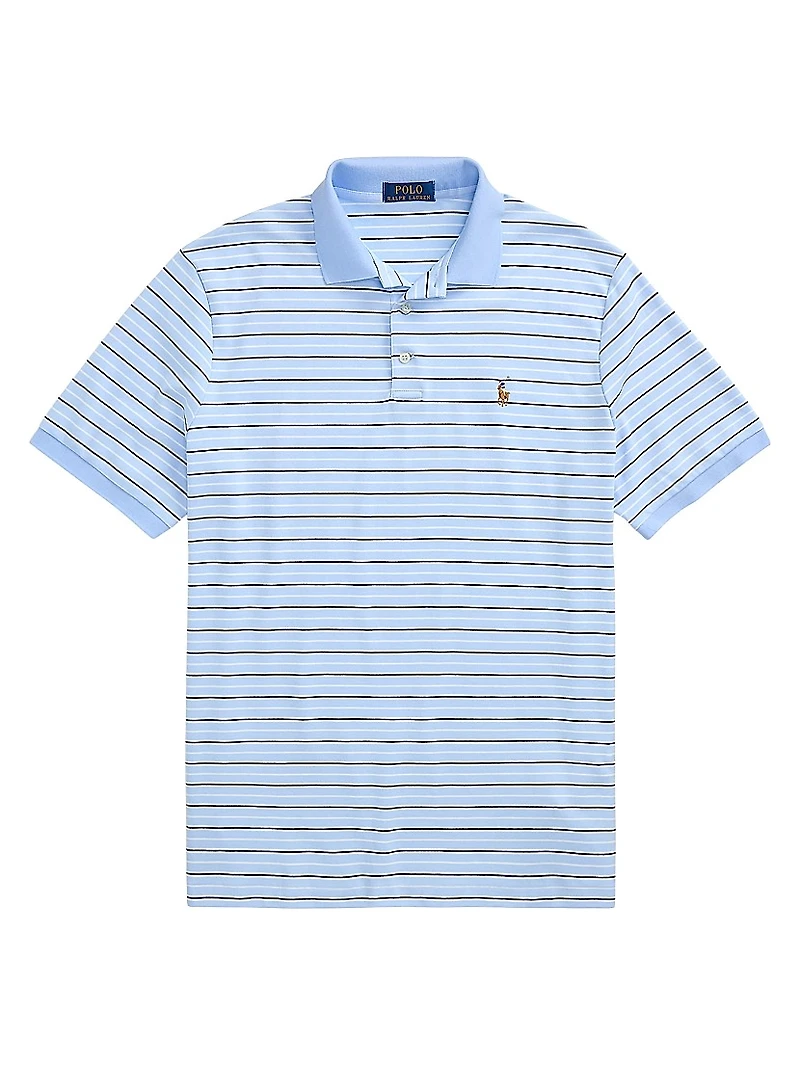 Classic-Fit Striped Soft Cotton Polo Shirt