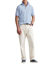 Classic-Fit Striped Soft Cotton Polo Shirt