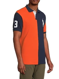 Custom-Slim-Fit Colorblock Polo Shirt