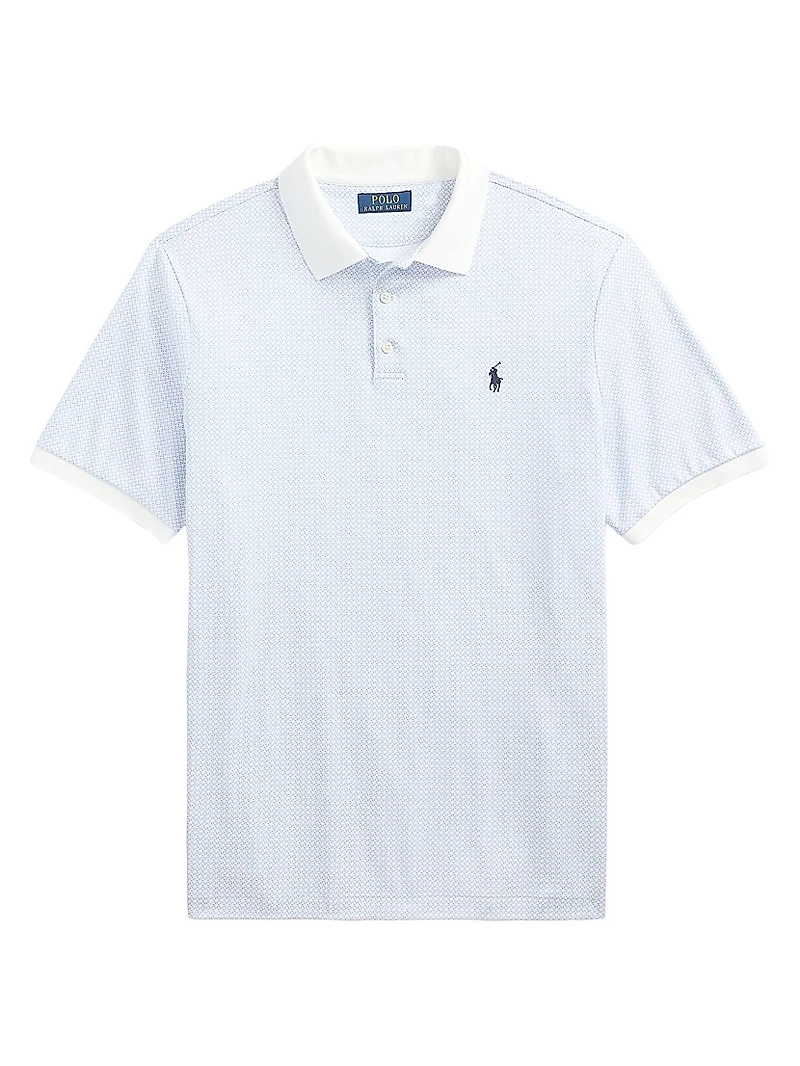 Classic-Fit Print Soft Cotton Polo Shirt
