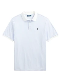 Classic-Fit Print Soft Cotton Polo Shirt