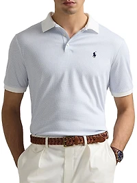 Classic-Fit Print Soft Cotton Polo Shirt