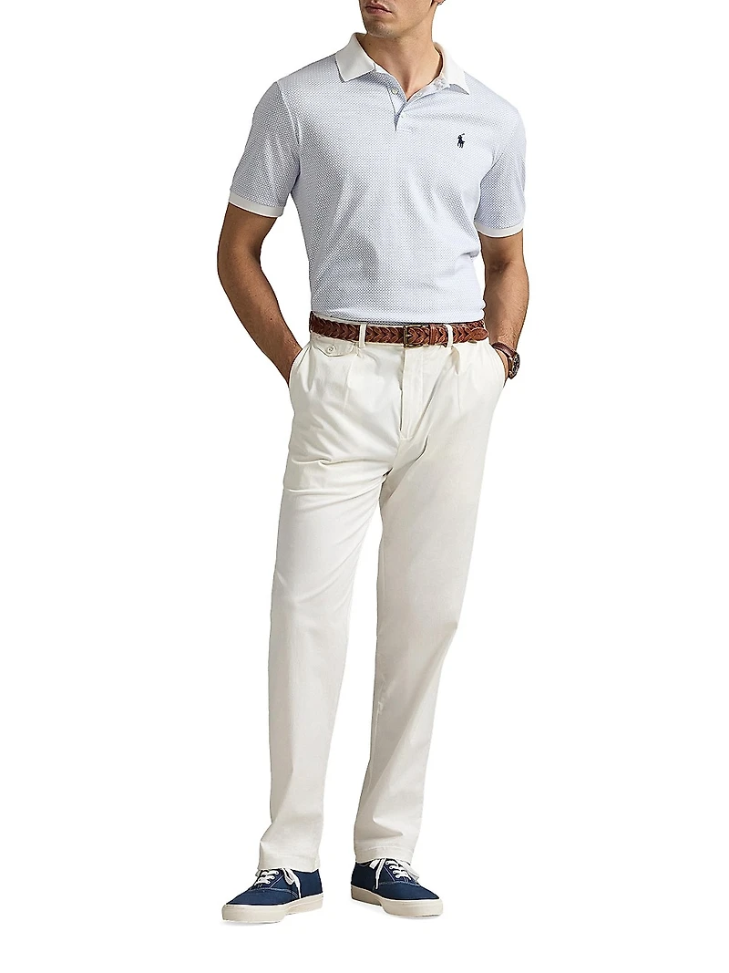 Classic-Fit Print Soft Cotton Polo Shirt