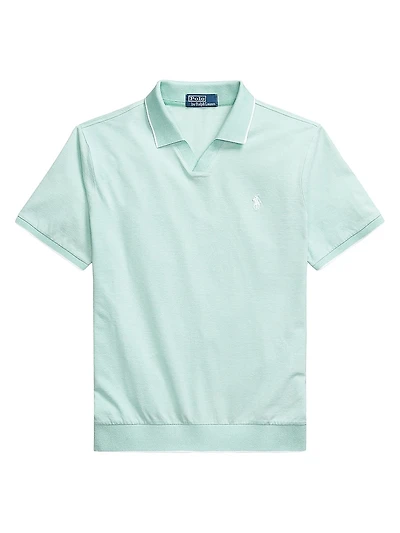 Jacquard Mesh Polo Shirt