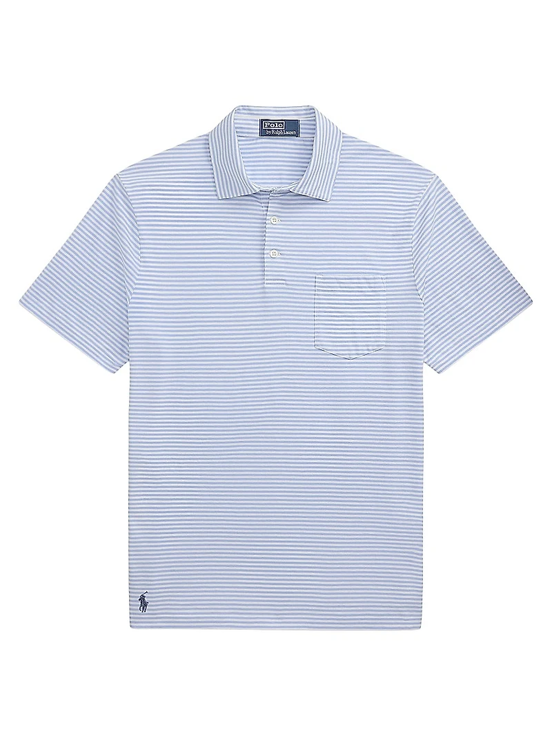 Standard-Fit Striped Lisle Polo Shirt