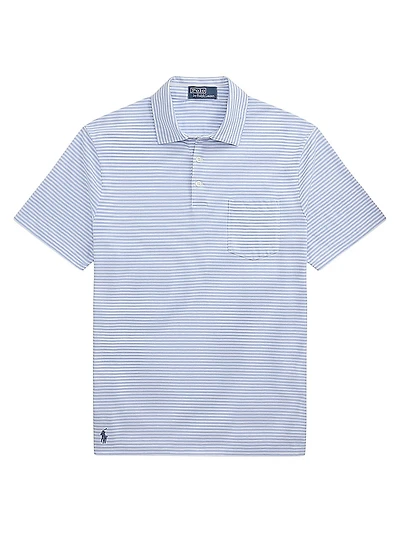 Standard-Fit Striped Lisle Polo Shirt