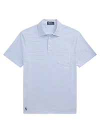 Standard-Fit Striped Lisle Polo Shirt