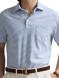 Standard-Fit Striped Lisle Polo Shirt