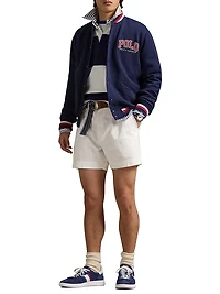 Letterman-Logo Fleece Baseball Jacket