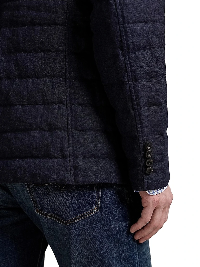 Quilted Linen Down Jacket