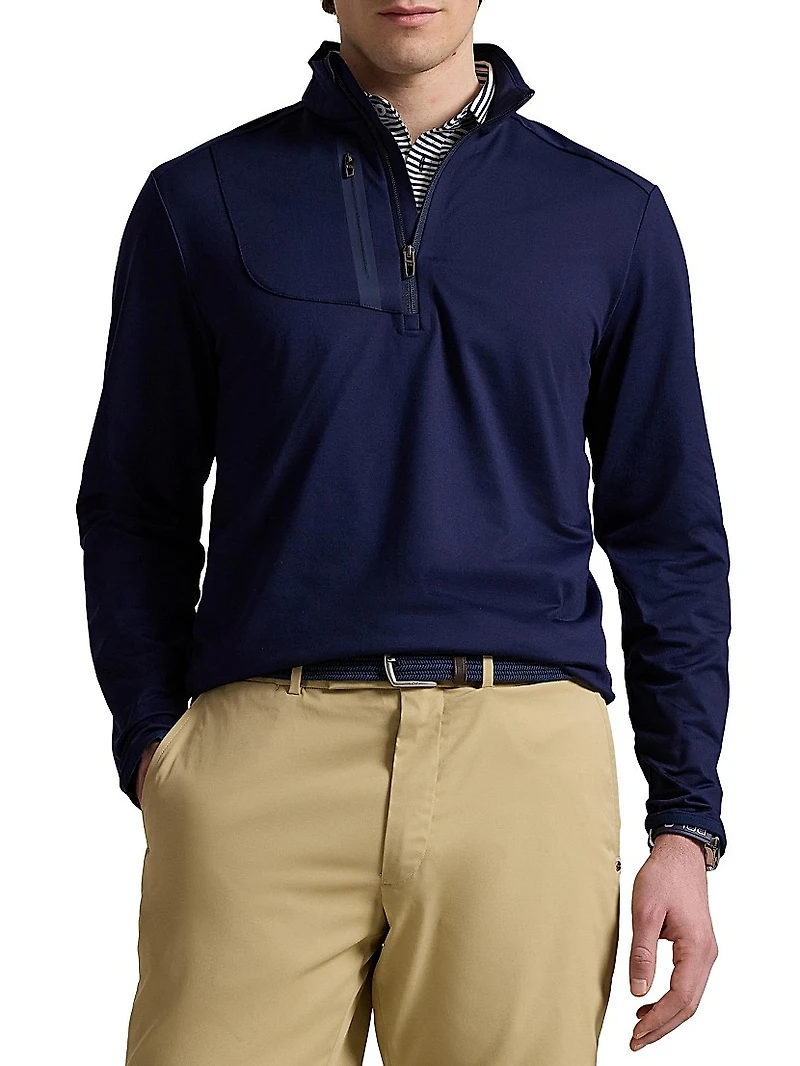 Stretch Jersey Half-Zip Pullover