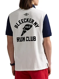 Classic-Fit Mesh Graphic Polo Shirt