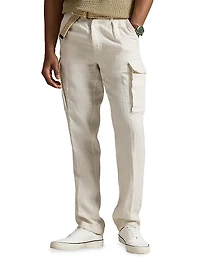 Lateef Slim-Tapered-Fit Linen Cargo Pants