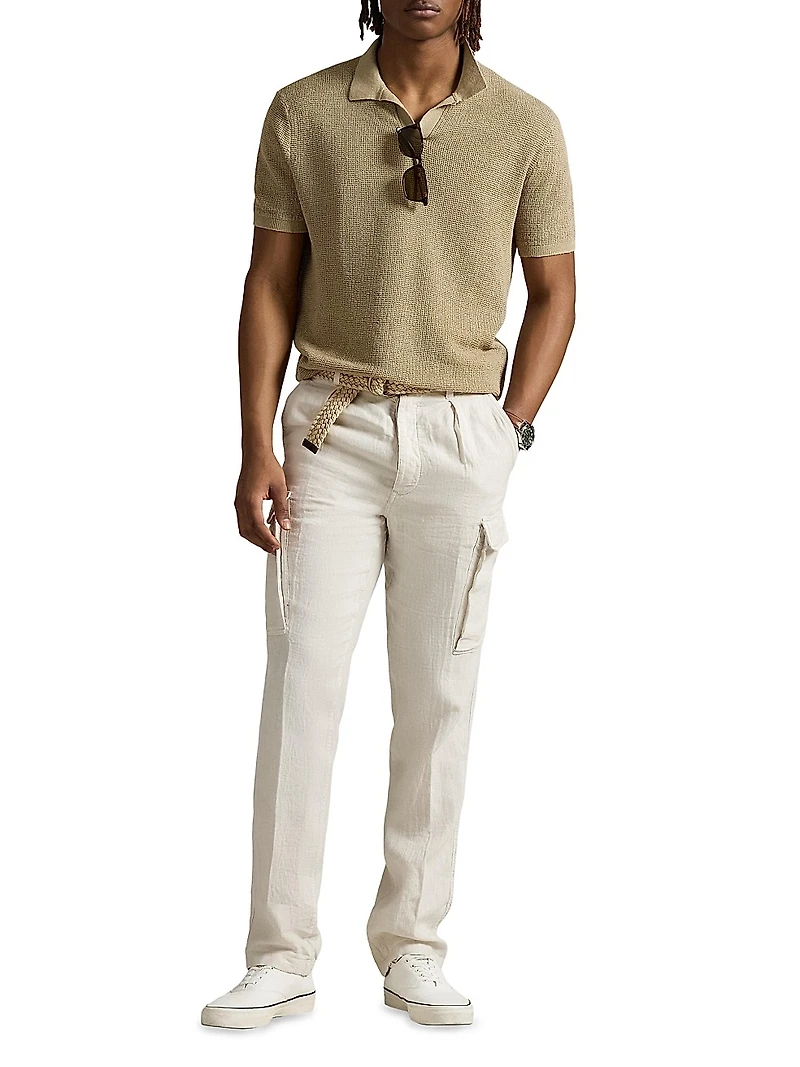Lateef Slim-Tapered-Fit Linen Cargo Pants