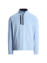 Stretch Jersey Quarter-Zip Sweater