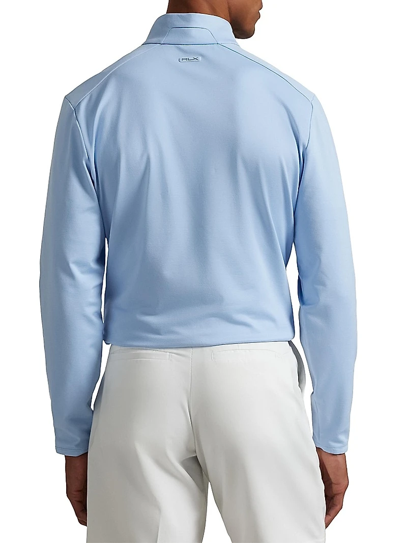Stretch Jersey Quarter-Zip Sweater