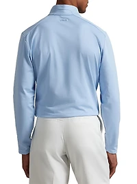 Stretch Jersey Quarter-Zip Sweater