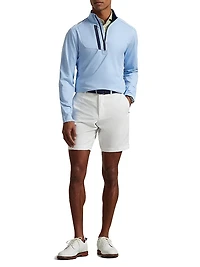 Stretch Jersey Quarter-Zip Sweater