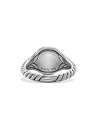 Sculpted Cable Pinky Ring Sterling Silver, 10MM