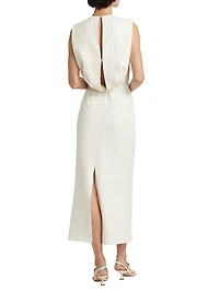 Amar Cotton-Blend Belted Midi-Dress