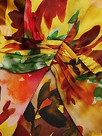 Wilhelmina Floral Silk Maxi Dress