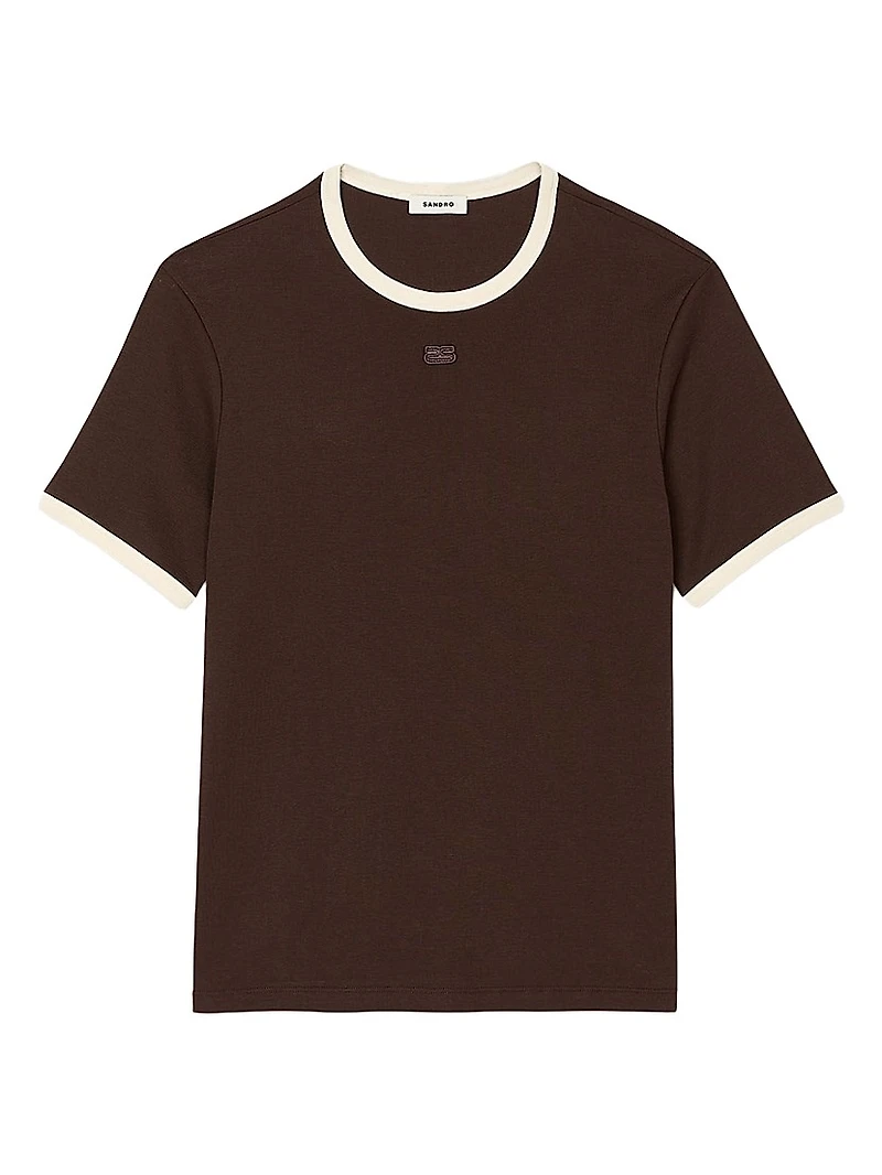 Two-Tone Patch T-Shirt
