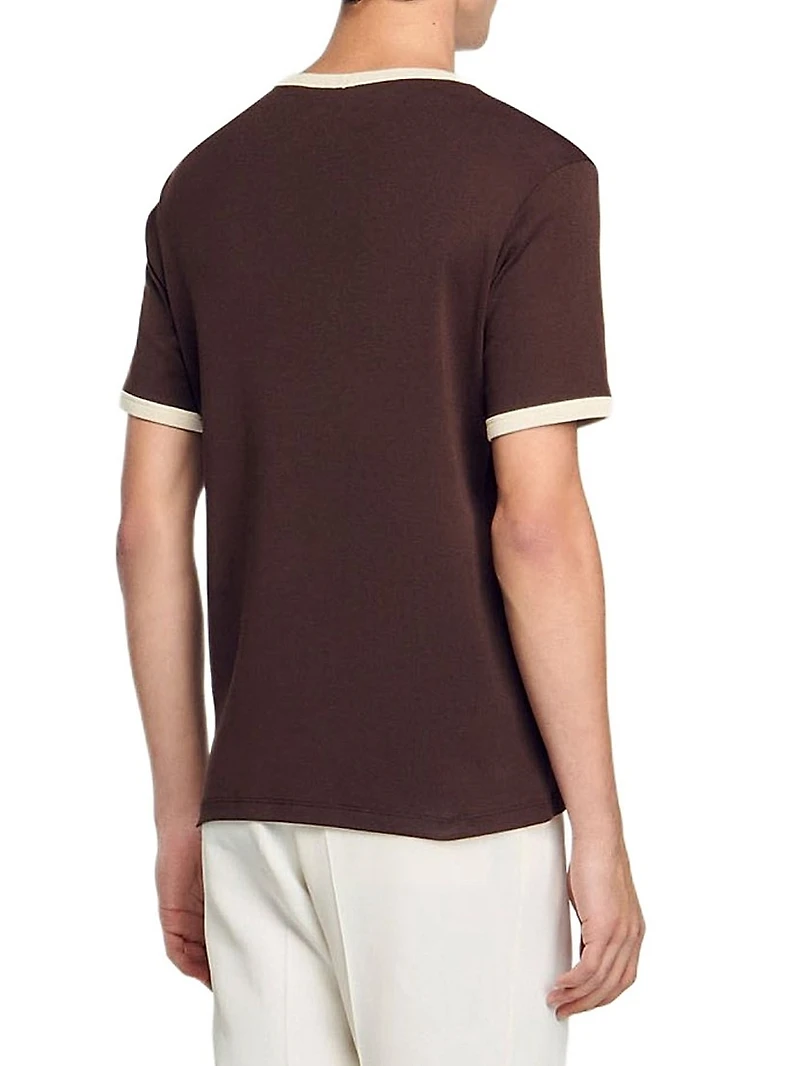 Two-Tone Patch T-Shirt