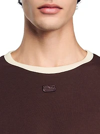Two-Tone Patch T-Shirt