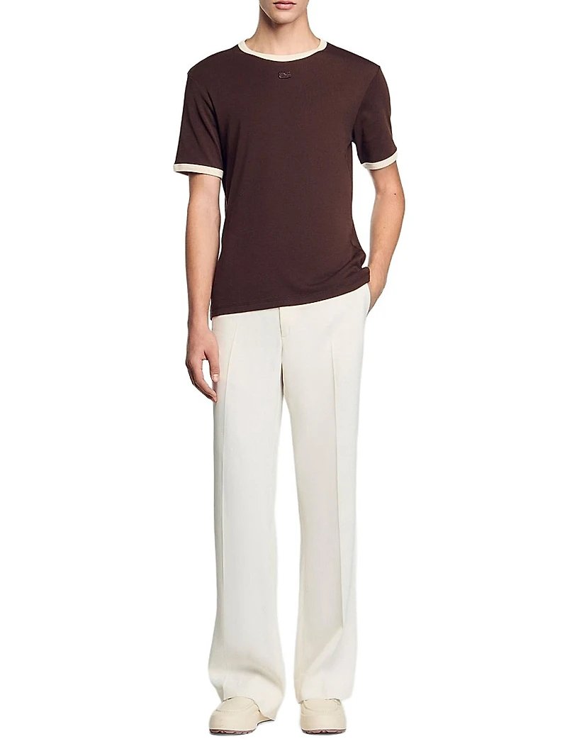 Two-Tone Patch T-Shirt