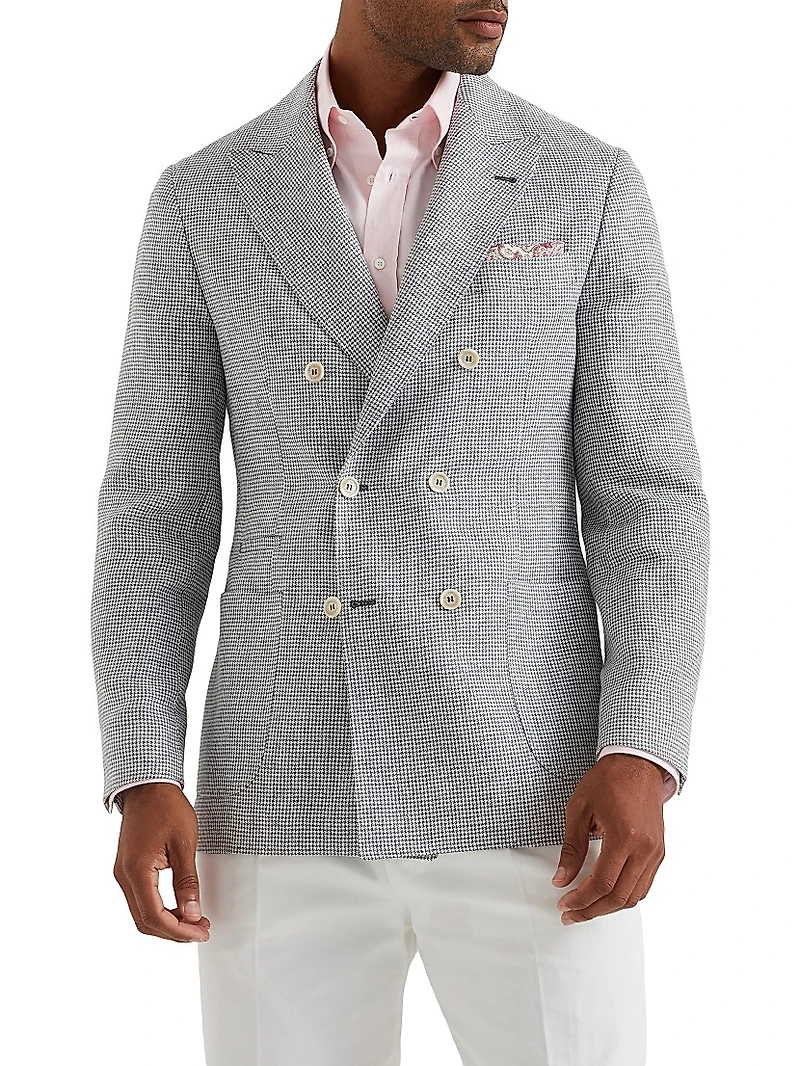 Houndstooth One and a Half Breasted Blazer