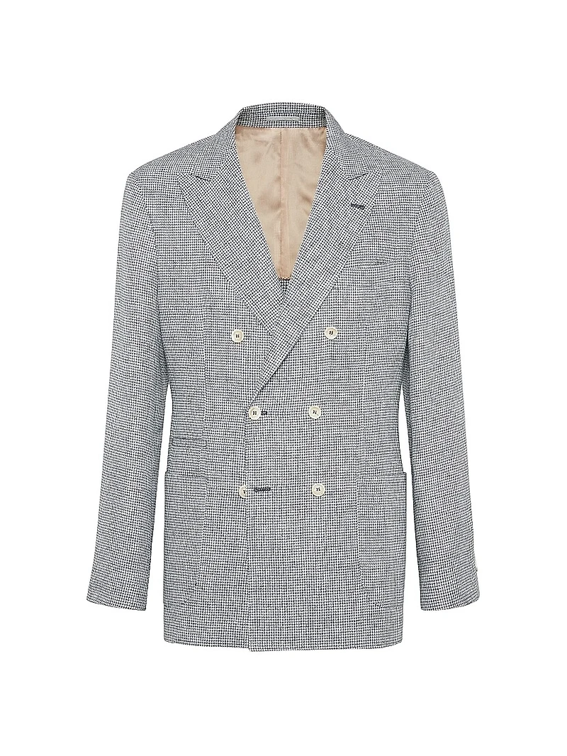 Houndstooth One and a Half Breasted Blazer