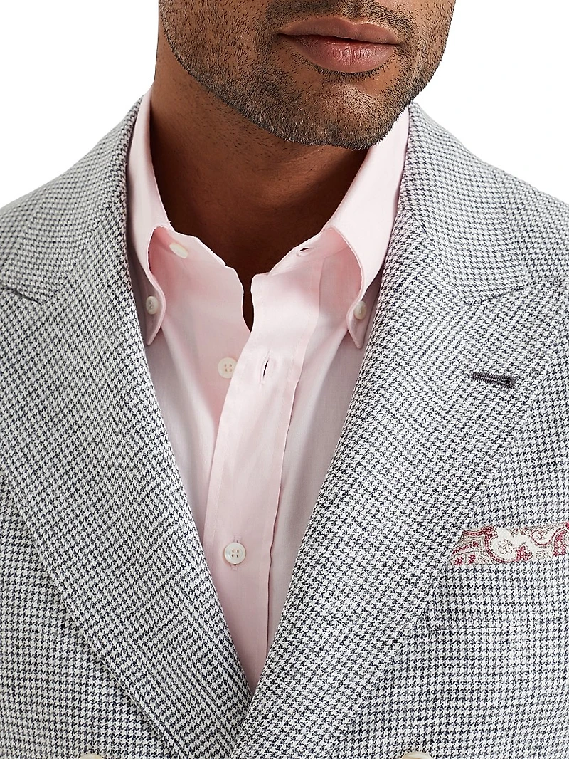 Houndstooth One and a Half Breasted Blazer