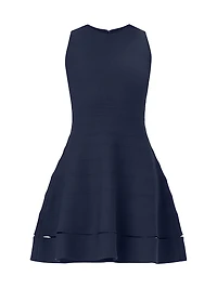 The Rosemary Stretch-Crepe Fit & Flare Mini-Dress