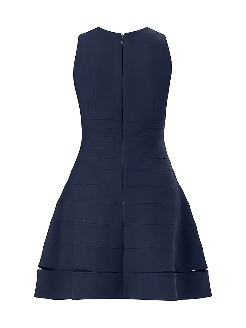 The Rosemary Stretch-Crepe Fit & Flare Mini-Dress