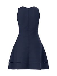 The Rosemary Stretch-Crepe Fit & Flare Mini-Dress