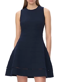 The Rosemary Stretch-Crepe Fit & Flare Mini-Dress