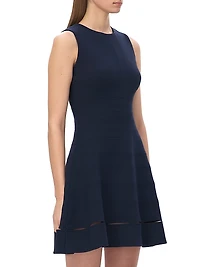 The Rosemary Stretch-Crepe Fit & Flare Mini-Dress