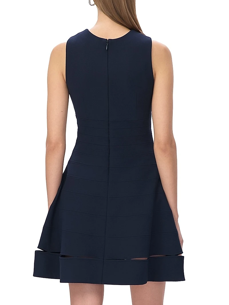 The Rosemary Stretch-Crepe Fit & Flare Mini-Dress