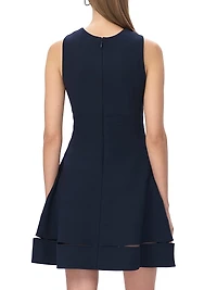 The Rosemary Stretch-Crepe Fit & Flare Mini-Dress