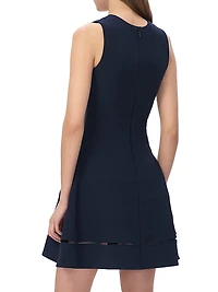 The Rosemary Stretch-Crepe Fit & Flare Mini-Dress