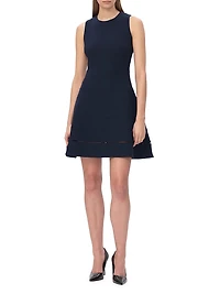 The Rosemary Stretch-Crepe Fit & Flare Mini-Dress