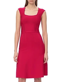 The Beatrice Knit Fit & Flare Midi-Dress