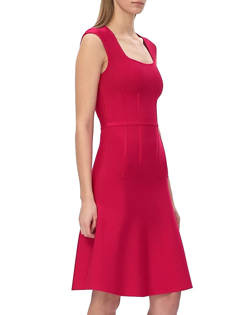 The Beatrice Knit Fit & Flare Midi-Dress