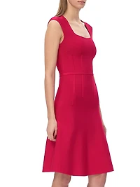 The Beatrice Knit Fit & Flare Midi-Dress